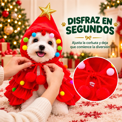 Disfraz Navideño de Árbol para tu Mascota